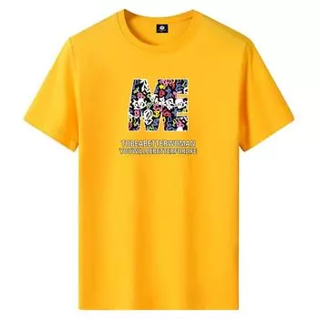 M-6XL Мужская футболка из чистого хлопка с короткими рукавами и круглым вырезом для мальчиков, повседневная футболка M