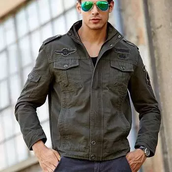 M-6XL Мужская куртка-пальто Модная мужская повседневная куртка Теплая армейская мужская повседневная куртка M хаки