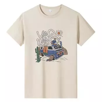 M-6XL Мужская повседневная футболка из чистого хлопка с короткими рукавами и круглым вырезом для мальчиков M абрикосовый