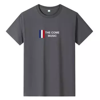 M-6XL Мужская повседневная футболка из чистого хлопка с короткими рукавами и круглым вырезом для мальчиков M