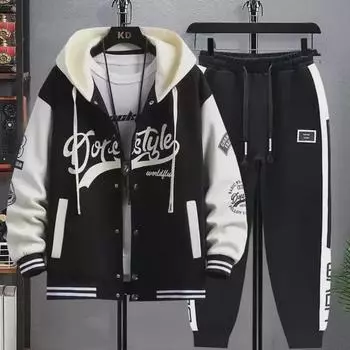 [m-8XL] 2024 Весна/Осень Повседневная бейсбольная куртка для мальчиков и подростков - Большие размеры 2XL