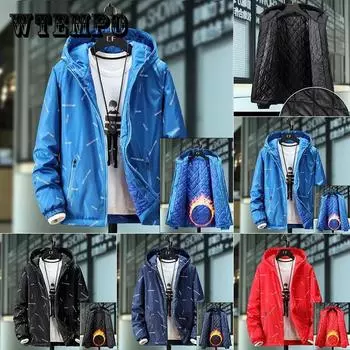 M-8XL Мужской пуховик с капюшоном Зимние толстые термокуртки с хлопковой подкладкой Универсальные пальто на молнии Тонкий пуховик 8XL красный