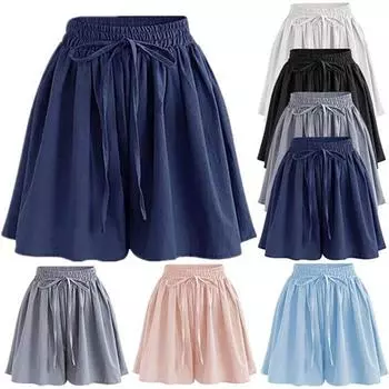 M-8XL женские брюки летние повседневные большие размеры свободные однотонные шифоновые короткие брюки с эластичной резинкой на талии M розовый