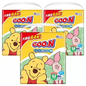 M Goon впитывающие штаны 192 шт. x унисекс [размер штанов] (6~12 кг) (64 3) [Корпус продан] Disney Design белый