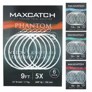 M MAXIMUMCATCH Maxcatch 6 штук 1 упаковка Fly Leader Lead Line Fly Line с петлей 0X штук 1 7.5ft/9ft/12ft/15ft (0X-6X) (15 футов, (6 упаковок))