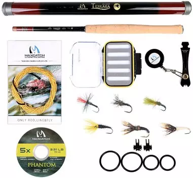 M MAXIMUMCATCH Maxcatch Tenkara удилище Tenkara удилище Mountain Stream удилище Fly Fishing удилище телескопическое карбоновое трубчатое размер Tenkara Fishing Triple (10/11/12/13 футов)