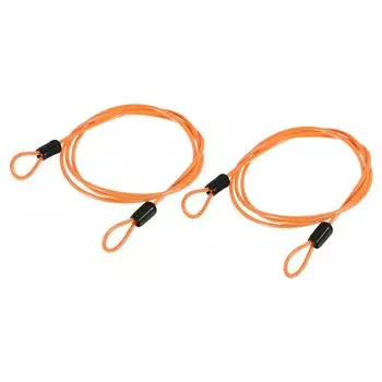 M METERXITY 2 шт. страховочный трос с пластиковым покрытием стальной фиксирующий трос для езды на велосипеде на открытом воздухе (2,5ммx1м Оранжевый)