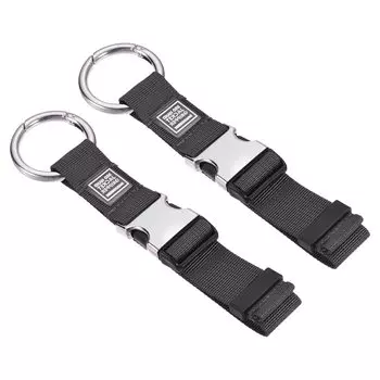 M METERXITY 2pcs Luggage Strap Adjustable Trouble Luggage Accessories Suitcase Belt Carry Clip with Jacket Gripper Holder Trouble (Black)