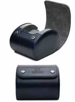 M Mirage Luxury Travel Single Watch Case - дорожная коробка для часов - витрина для часов - темно-синий - дизайн с швейцарским мотивом