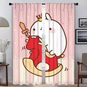M-molang Kitchen Curtains 2 Pieces Elegant Room Curtains for Camera Halloween Decoration Blackout Curtain Shades Partition Child W50xH70cmx2pcs-CL