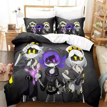 M-Murder Drones Cartoon Print Bedding Sets Exquisite Bed Supplies Set Duvet Cover Bed Comforter Set Bedding Luxury Birthday Gift US Twin(172x218cm)