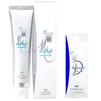 M Plus 130 г отбеливающая зубная паста стандартного типа с жидким составом для глубокого ухода, содержит лечебный гидроксиапатит, отбеливающий цветные пятна, профилактика кариеса