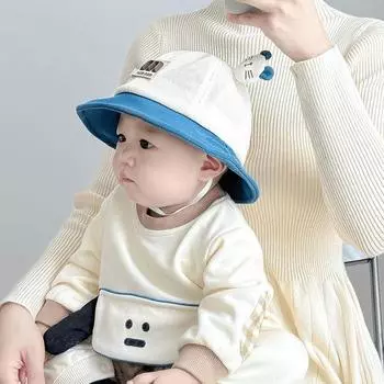 M standard kitten baby basin hat autumn visor baby bucket hat spring boys and girls casual basin hat boys 50cm or so, suitable for about 1-3 years old темно-розовый