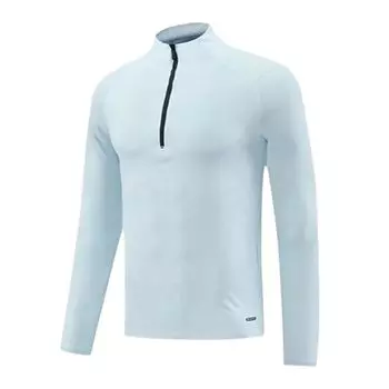 [M-Thing] топы тренировочная одежда длинный рукав внутренняя одежда для гольфа молния до половины эластичная Тонкая быстросохнущая весна лето осень мужская синяя спортивная молния до половины