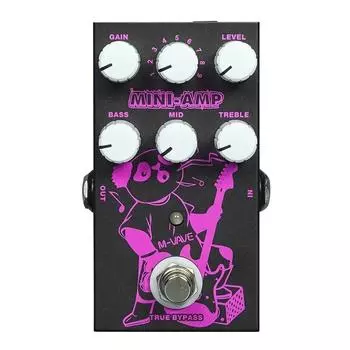 M-VAVE MINI-AMP Педаль эффектов моделирования предварительного усилителя 9 классических эффектов усилителя 3-полосный эквалайзер True Bypass as the picture