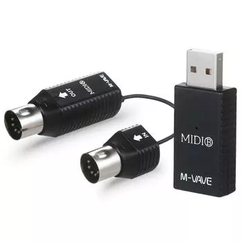 M-VAVE MS1 Мини-система беспроводной передачи MIDI-система Беспроводной MIDI-адаптер Plug and Play для устройств с интерфейсом MIDI