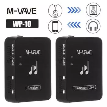 M-VAVE WP-10 Беспроводная аудиосистема Наушники Монитор Передача Без Потерь Стерео Моно Рекордер Перезаряжаемый Передатчик Приемник