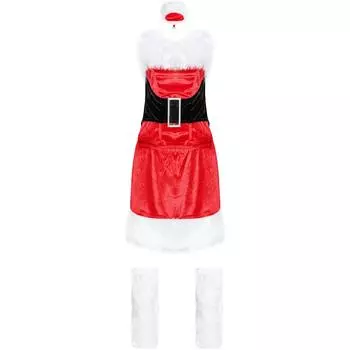M-XL Большой размер, раздельный, цельный праздничный костюм COS, сексуальный рождественский костюм, рождественский костюм M