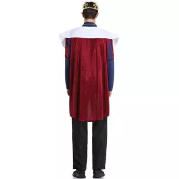 M-XL Рождественский мужской костюм короля и королевы, сказочный костюм королевы драмы на вечеринку, костюм на Хэллоуин M