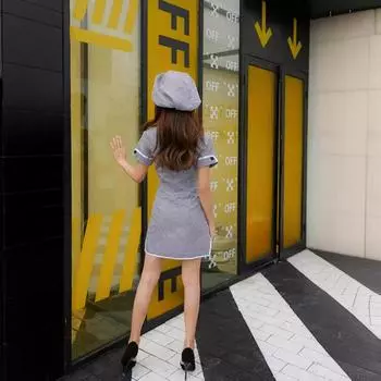 M-XL Хэллоуин косплей аниме костюм шеф-повара взрослый красивая женщина шеф-повар клетчатая горничная сценический костюм M