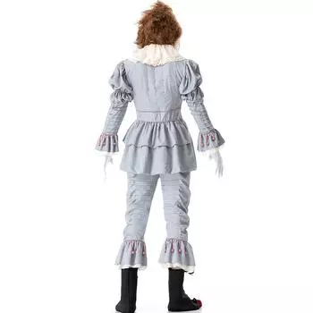 M-XL костюм костюм на Хеллоуин косплей косплей клоун маскарадный костюм M серый