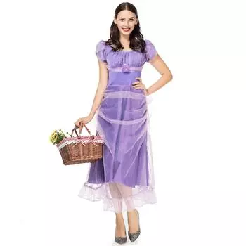 M-XL костюм на Хэллоуин, Щелкунчик в платьях принцесс четырех королевств, сценический костюм для косплея M фиолетовый