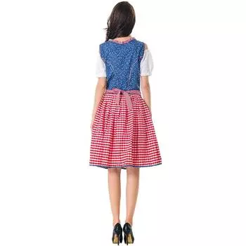 M-XL Немецкое баварское платье, костюм для Октоберфеста, октябрьская танцевальная форма, платье M