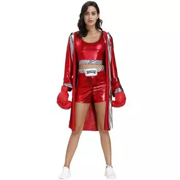 M-XL новые товары, костюмы на Хэллоуин, костюмы, сценические мужские и женские красные боксеры, костюмы для косплея боксеров M