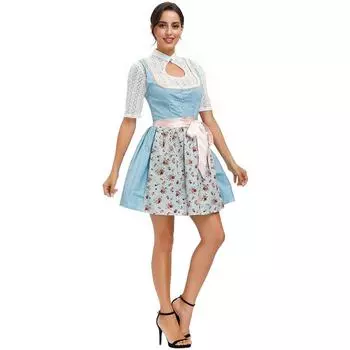 M-XL пивные костюмы, баварские костюмы для Октоберфеста, женская немецкая сценическая форма, фестивальные костюмы M