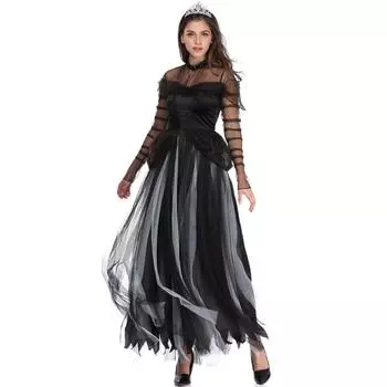 M-XL Plus Zombie Ghost Bride, костюм на Хэллоуин COS Hell Princess Dress, сценический костюм M