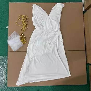 M-XL Средневековый костюм Афины Сексуальной Музы Хэллоуин Принцесса Клеопатра Сценический костюм для вечеринки M белый