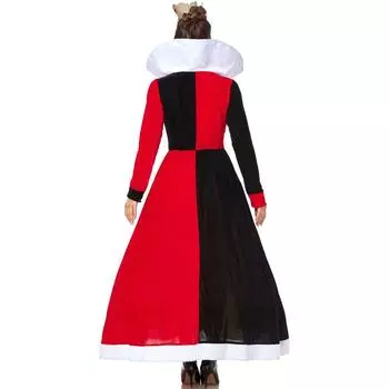 M-XL Средневековый суд Королева Червей Хэллоуин Костюм Алиса в Стране Чудес Королева Червей Драг M