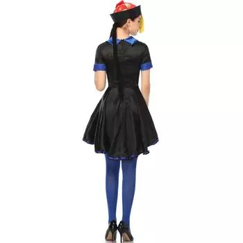 M-XL субкод Хэллоуин женский зомби платье костюм косплей китайский праздник призраков династии Цин вампир зомби родитель-ребенок костюм M