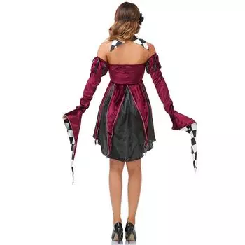 M-XL Танцевальный Шарм Клоун Косплей Вечеринка Сценическое Представление Униформа Косплей Костюм Хэллоуин Костюм M