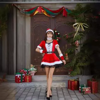 M-XL Япония и Корея Милая и сексуальная рождественская одежда, рождественская одежда для выступлений на вечеринках, косплей, рождественская одежда M