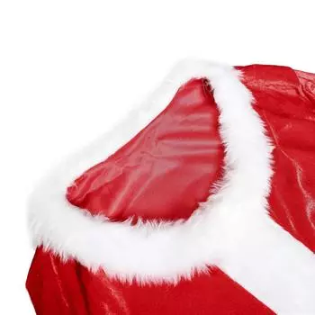 M-XXL высококачественная длинношерстная одежда Санта-Клауса, рождественский комплект одежды Санта-Клауса COS Рождественская одежда M красный