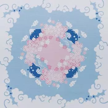 Маэда Дэнкоу Цветочная одежда Маленькие Фуросики Mt.Fuji