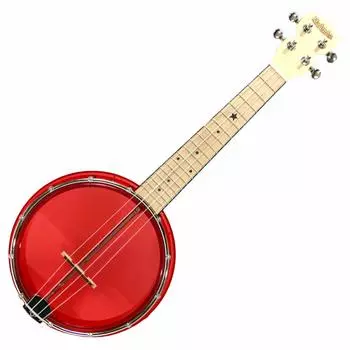 MaAmAa Crystal Banjo Гавайская гитара Concert Red MaAmAa RED Банджо Гавайская гитара Пластик Прозрачный MBU-C (РД)
