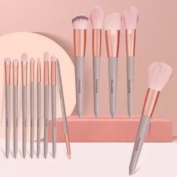 MAANGE Деревянные инструменты макияжа Concealer 13pcs/ Установить волокна кисть
