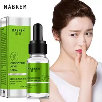 MABREM Олигопептидный очищающий лосьон от прыщей, сыворотка для лечения прыщей, крем для восстановления пор, отбеливающий, против морщин, увлажняющая эссенция 10ml