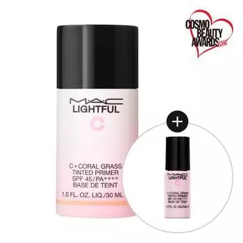 MAC Lightful C+ Коралловая трава Тонированный праймер (+Праймер 5мл) (Тонирующая база «Роза»),Корейская косметика, КПОП Primer Planning