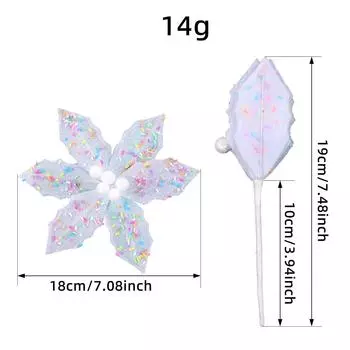 Macaron Christmas Flower Props, Christmas Diy Simulated Flower Photo Ornament, Christmas Tree Flower Arrangement Ornament