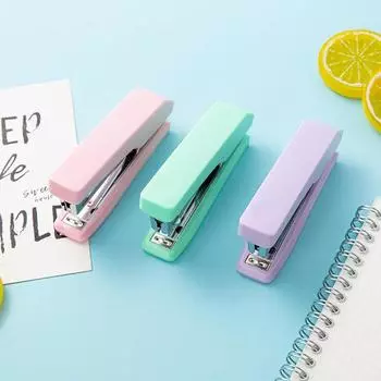 Macaron Color Portable Labor-Saving Student Stapler, Small No. 10