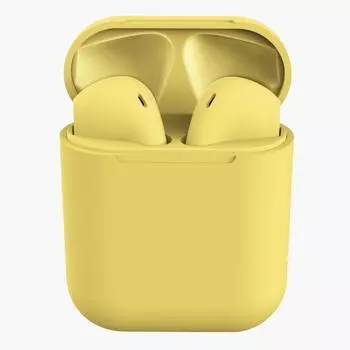 Macaron InPods 12 i12 TWS Беспроводные наушники Bluetooth HiFi Спортивные наушники для IPhone Xiaomi Samsung жёлтый