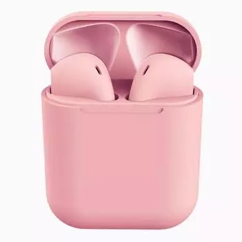 Macaron InPods 12 i12 TWS Беспроводные наушники Bluetooth HiFi Спортивные наушники для IPhone Xiaomi Samsung розовый