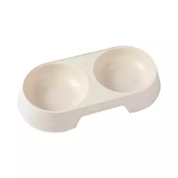 Macaron Pet Double Bowl Plastic Kitten Dog Food Drinking Tray Feeder Cat Feeding Pet Supplies Accessories Cuenco Para Gatos фиолетовый