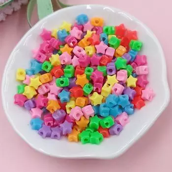 Macaron Star Pumpkin Акрил 200/300 шт. Дисперсионные бусины Ожерелье Любовь Пятиугольные украшения Бусины Материал для бусины Самодельный браслет Ручная работа DIY бусины 300pcs Pentagram