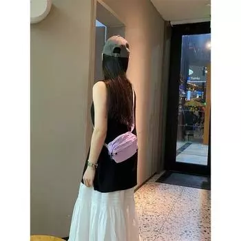 Macaron Waterproof Lightweight Casual Shoulder Small Square Bag Purple