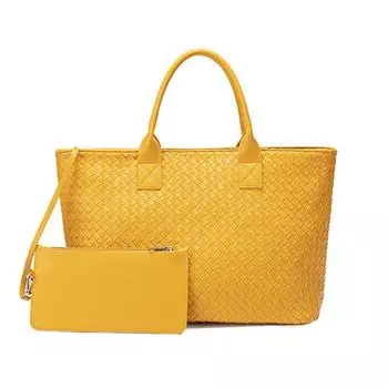 Mach & Kili MK Gold Сумка-тоут с улучшенной текстурой, тканая, для ребенка и матери, 2025, новая, портативная, на плечо, женская Orange color