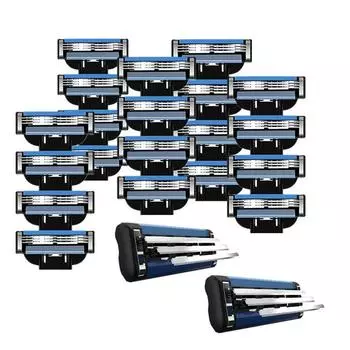 Mache 3 Gillettee для бритья Mache 3 бритвенное лезвие для мужчин уход за лицом 3 слоя бритвы 4 Pcs